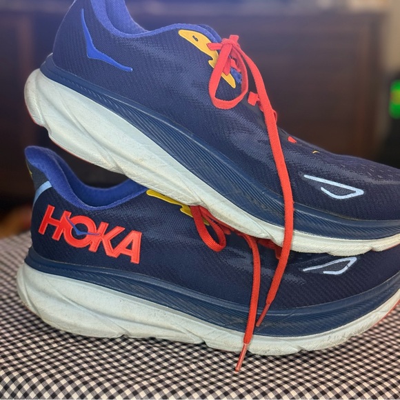 HOKA Navy and Red Athletic Shoes - Picture 2 of 6